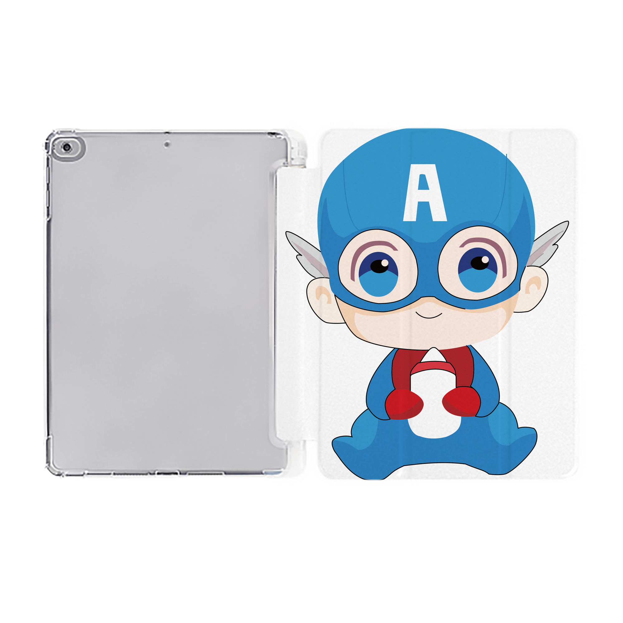 （画像用） アベンジャーズ The Avengers IPad ケース ペン収納付き 三つ折りスタンド PUレザー×シリコン 対応機種9.5/10.5/10.9インチ